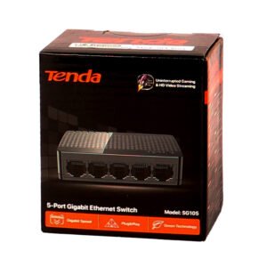 Tenda SG105, 5-Port Gigabit Switch, Unmanaged Home Network Switch Hub, Office Ethernet Splitter, Plug & Play, Plastic Case, Desktop/ Wall-Mount, Fan-Less, Limited Lifetime Protection