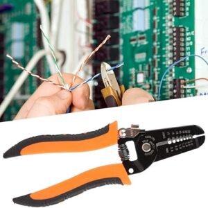 Stripping Pliers, Multifunctional Stainless Steel Wire Cable Stripping Pliers Cutting Tool Wire Cutter, Long-Nose Multi-Purpose Electrician Tool