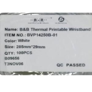 B&B Thermal Printable Wristband