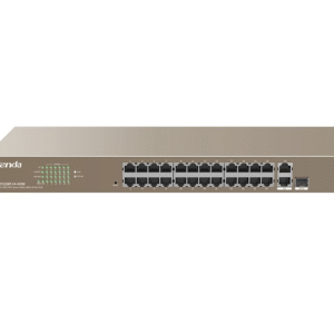 Tenda  24-Port  24FE+2GE/1SFP Rackmount Switch With 24-Port PoE TEF1126P-24-250W