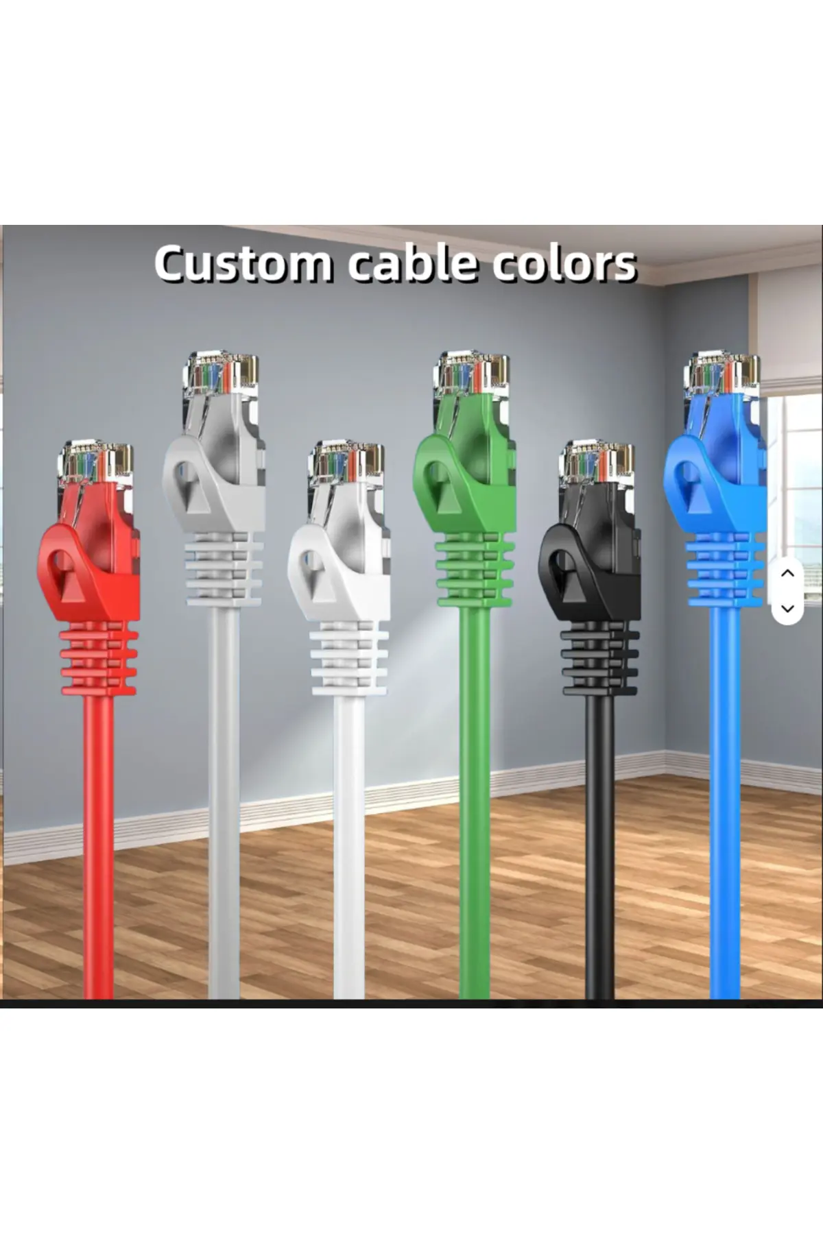كابل شبكة CAT 6 بطول 5 متر / 5 حبات