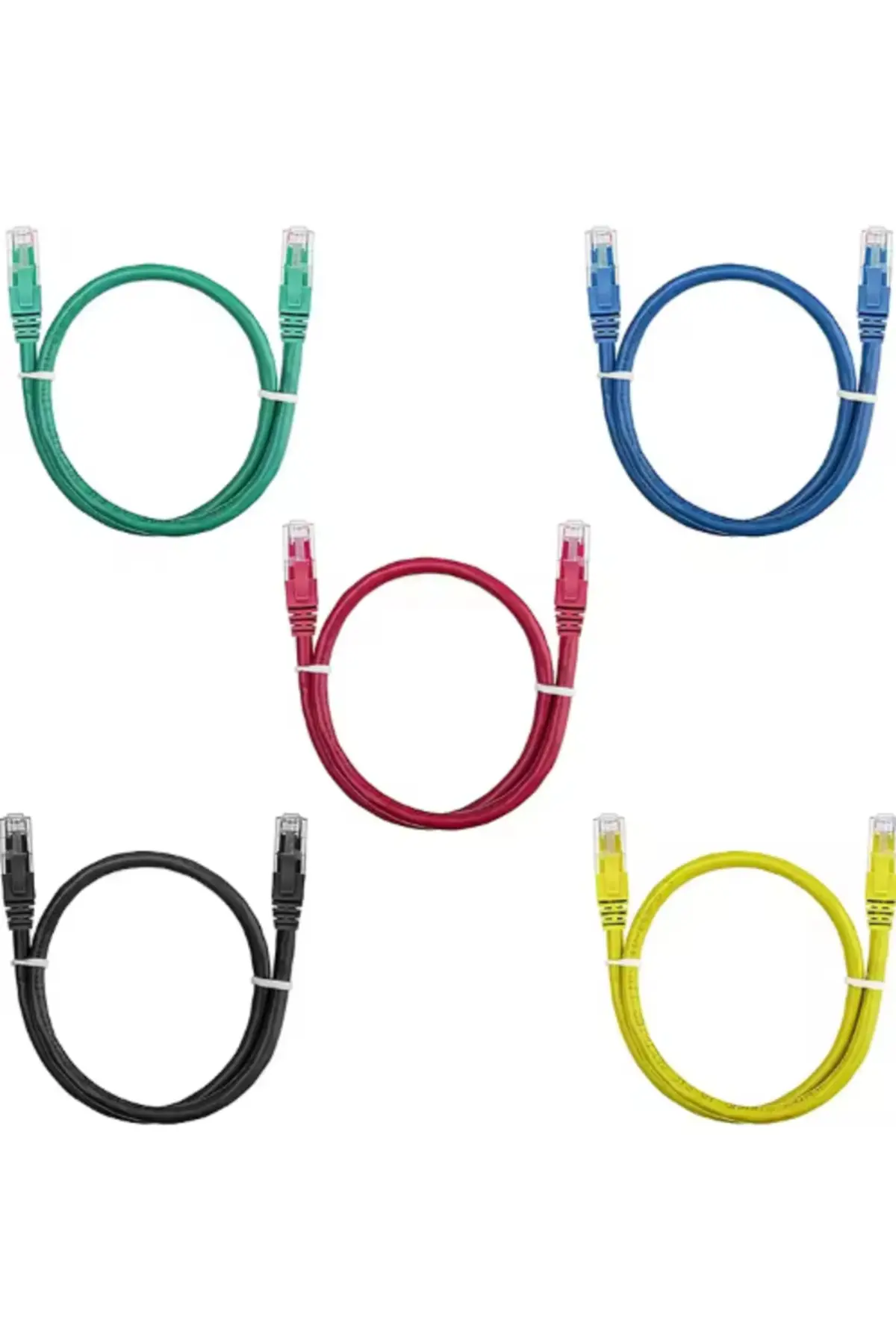 كابل شبكة CAT 6 بطول1/2 متر / 5 حبات