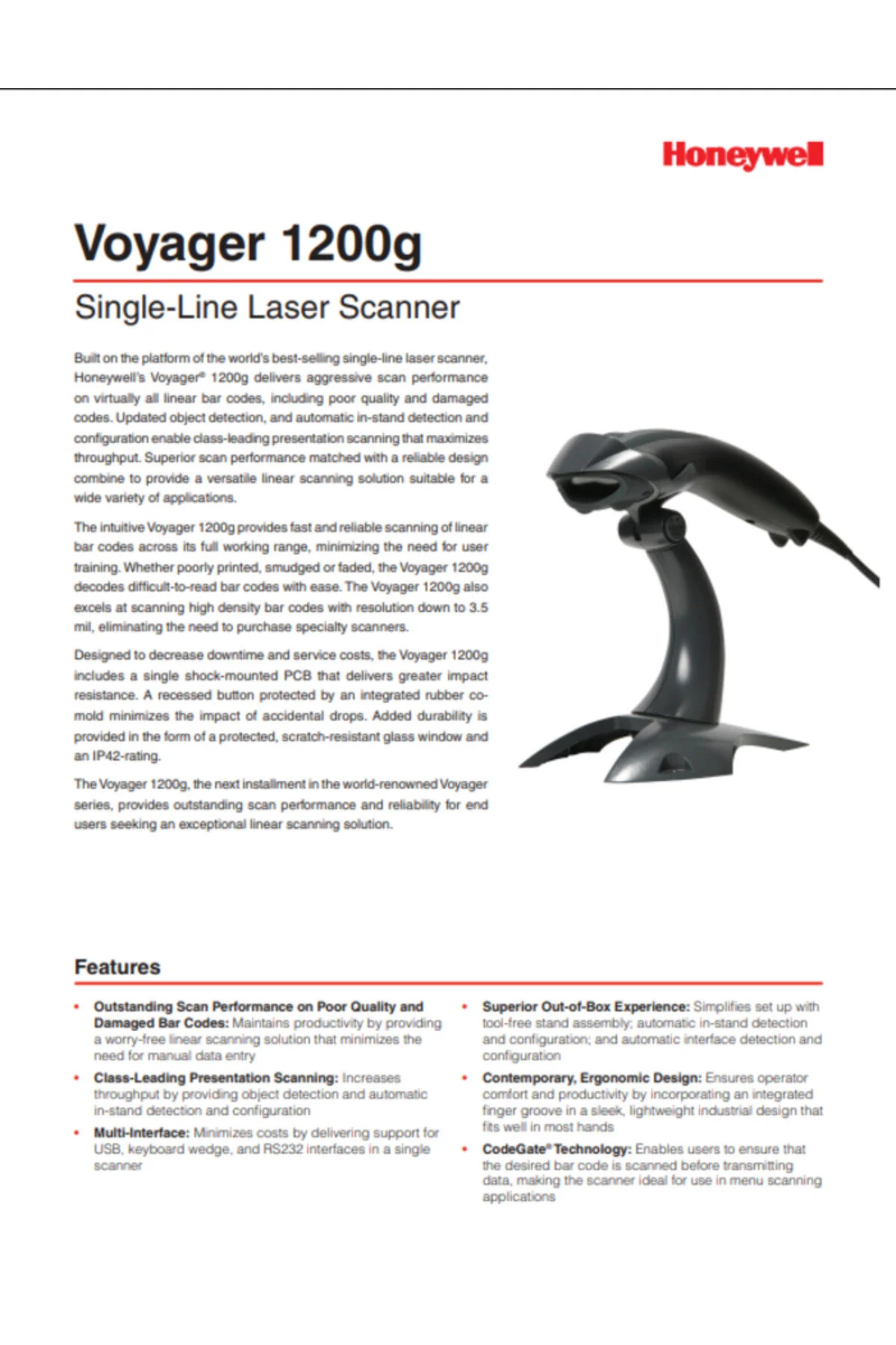 Barcode Scanner Voyager 1200G قارئ باركود
