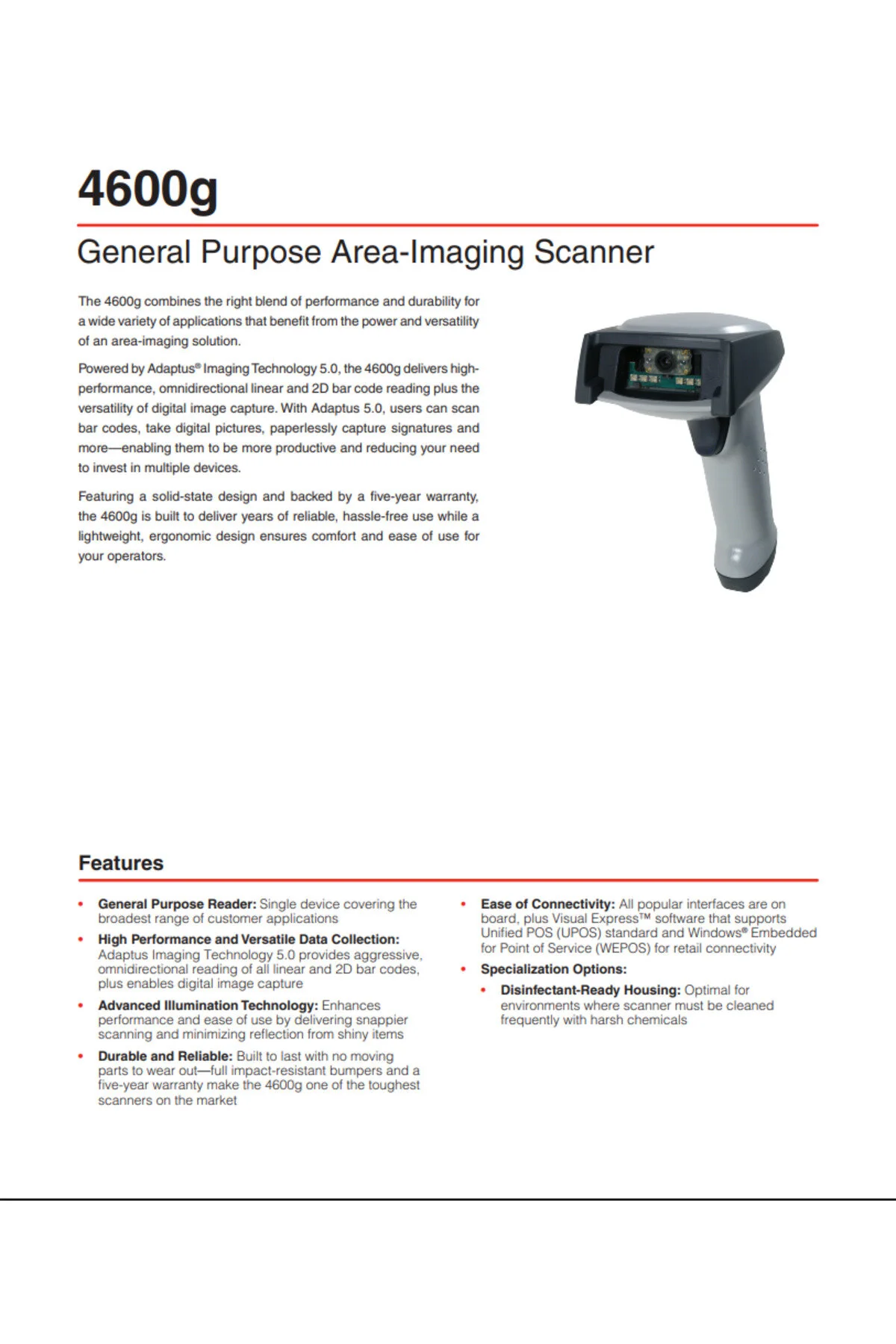 Barcode Scanner SITA-4600G B-USB قارئ باركود